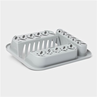 Сушилка для посуды, 33.5×24×5.5 см, серая