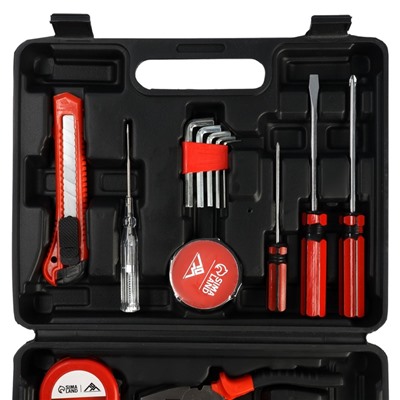 Набор инструментов в кейсе ЛОМ, в подарочной упаковке «НОВЫЙ ГОД», 15 предметов