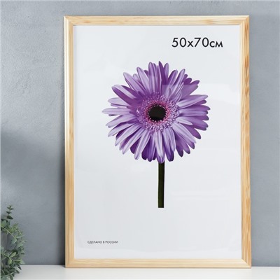 Фоторамка для фото 50×70 см Linda, дерево, неокрашенная, (пластиковый экран)