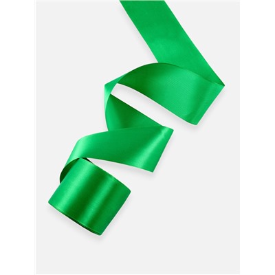 Лента атласная, 75 мм, 23±1 м, зелёная №19