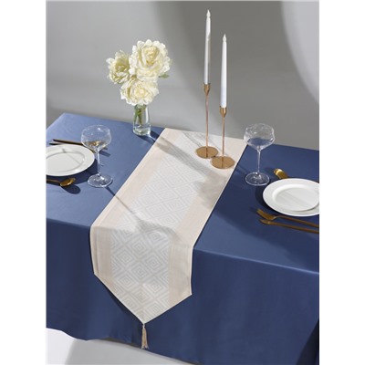 Дорожка на стол «Этель. Геометрия», 35×180 см, 200 г/м², бежевая