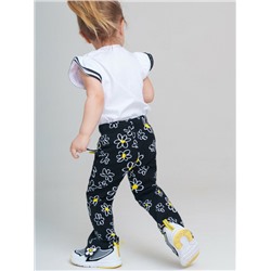 Брюки детские трикотажные для девочек, 2 пары в комплекте