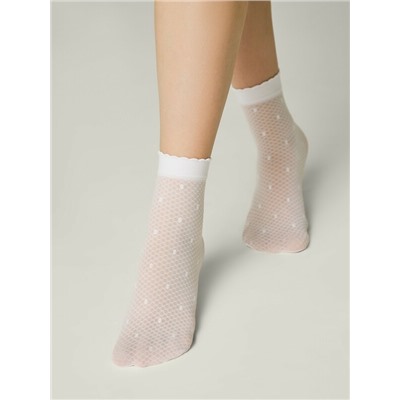 CONTE Тонкие носки в горошек на сетке MONA