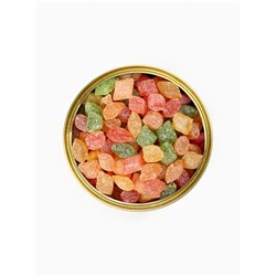 Подарочный набор новогодний в железной банке «С Новым годом»: монпансье 100 г, чай чёрный 50 г, варенье 30 г, открытка