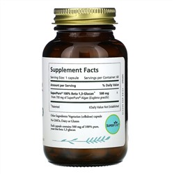 Pure Synergy, SuperPure, бета 1,3-глюкан, экстракт водорослей, 60 капсул