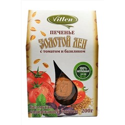 Печенье рисовое с томатом и базиликом "Золотой Лён" 200г ЭКОПРОДУКТЫ, 1184388