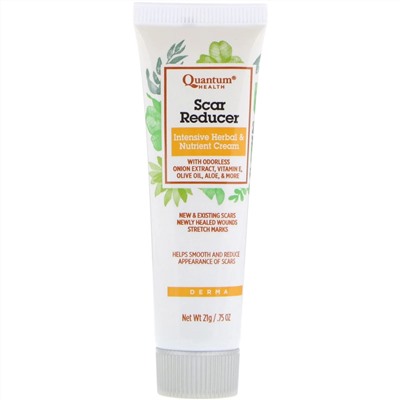 Quantum Health, Scar Reducer, интенсивный травяной питательный крем от шрамов, 0,75 унции (21 г)