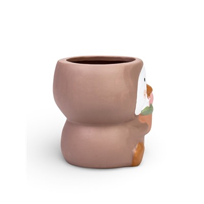 Декоративный горшок для цветов «Пингвины», 9×9×6 см, керамический, МИКС, Greengo