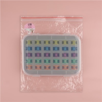 Набор шпулек в органайзере, d=20 мм, 30 шт., МИКС