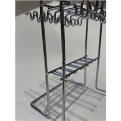 УЦЕНКА Набор столовых приборов из нержавеющей стали, «Водопад», 24 предмета, на подставке, цвет серебряный