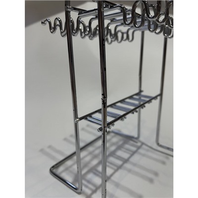 УЦЕНКА Набор столовых приборов из нержавеющей стали, «Водопад», 24 предмета, на подставке, цвет серебряный