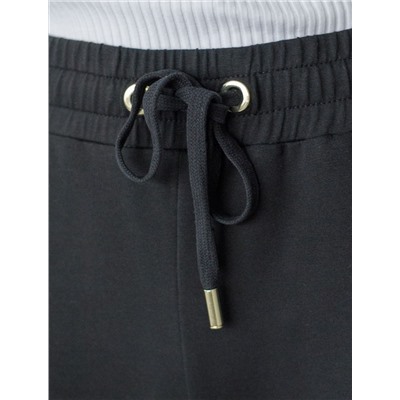 Прямые трикотажные брюки на резинке из футера двухнитки эластичные