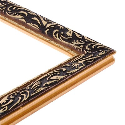 Рама для картин (зеркал) 80×100×4 см, дерево «Версаль», золотой