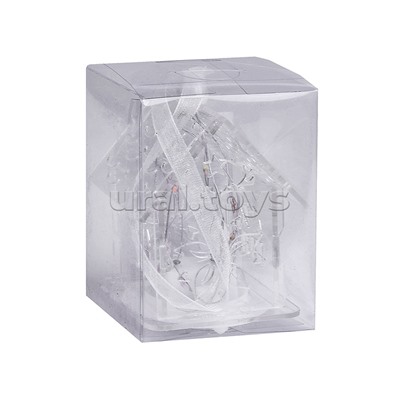 Новогоднее украшение "Домик" (6.5*5см) прозрачный