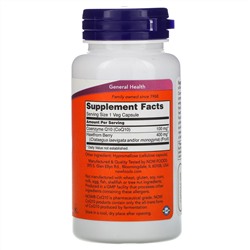 Now Foods, CoQ10 с ягодами боярышника, 100 мг, 90 растительных капсул