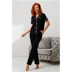 Пижама женская 14448 (Черный (короткий рукав))