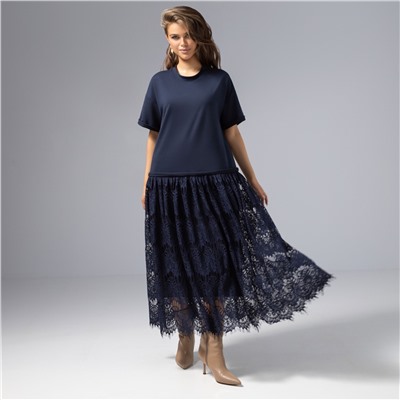 Платье комбинированное с кружевом, Откровенный шик (магия)