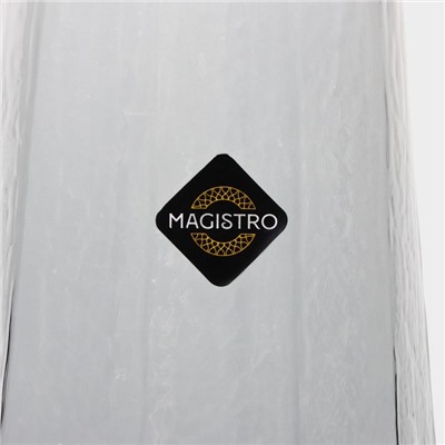 Бокалы для шампанского Magistro «Дарио», 180 мл, 7×27.5 см, стекло, набор 6 шт., графитовые