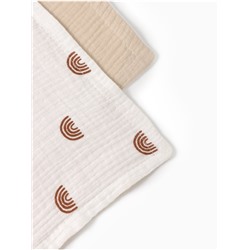 Покрывало Крошка Я «Радуга» 100×130 см, муслин, 4 слоя, хлопок 100%