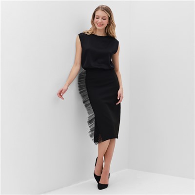 Майка женский MINAKU: Casual Collection, размер 44, чёрная