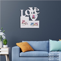 Фоторамка коллаж Любовь 37х33 см / K9038 /уп 24/36/ 3 фото