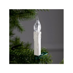 УЦЕНКА Гирлянда «Нить» 4 м с насадками «Свечи на прищепке», IP20, тёмная нить, 20 LED, свечение тёплое белое, 220 В