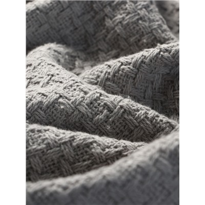 Плед «Этель» Waffle, 220×240 см, серый, 340 г/м²