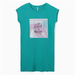 Платье домашнее женское Ohana market, бирюзовое, размер 56