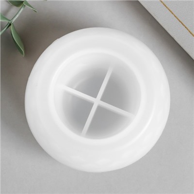 Молд силиконовый «Подсвечник вытянутый шар с кругами» 8.3×8.3×8.3 см