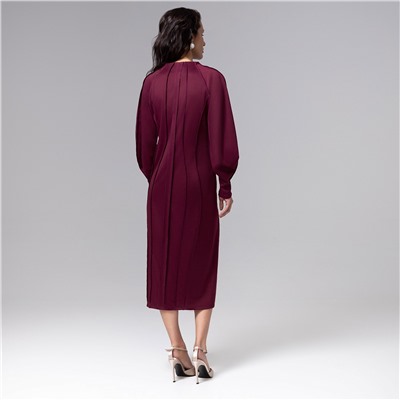 Платье-футляр со швами наружу, Больше, чем просто платье (винное)