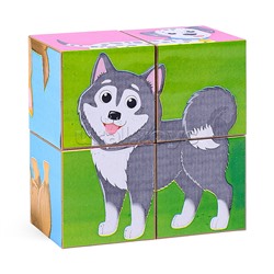 Кубики "Собачки" 4-штучные