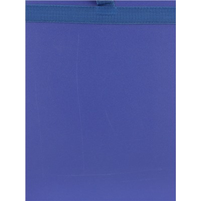 УЦЕНКА Папка А2 с ручками пластик молния сверху 650×480×50 мм ПР 6, плеч.ремень, Синий
