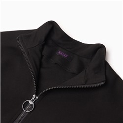 Ветровка (бомбер) для девочки MINAKU: Casual Collection KIDS, чёрная, рост 146 см