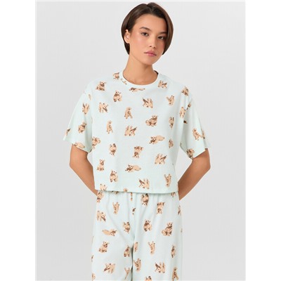 КОМПЛЕКТ ЖЕНСКИЙ (ФУТБОЛКА, БРИДЖИ) 592444