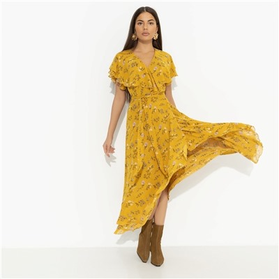 Платье на запах, Счастье влюбленности (желтый)