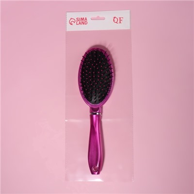 Расчёска массажная, 7.5×24 (±1) см, малиновая