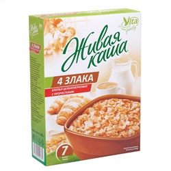 Каша 4 злака пшеница,рожь, овес, ячмень Живая Каша 300 гр.