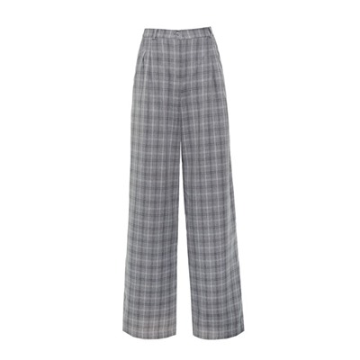 Брюки женские MINAKU: Classic, серые в клетку, размер 46
