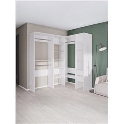 Комплект модульной гардеробной системы «Модус», 2800×2080×510 мм, цвет белый