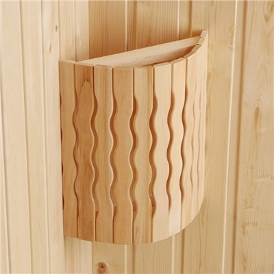 Абажур для бани и сауны «Волны», липа, 31.3×27.3×8.6 см, настенный, угловой