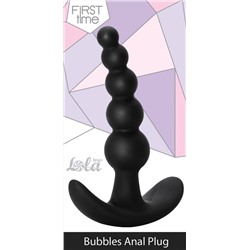 Чёрная анальная пробка Bubbles Anal Plug - 11,5 см.
