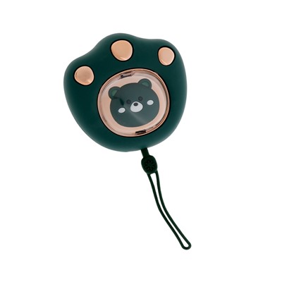 Электрическая портативная грелка для рук, 5 Вт, АКБ, 800 мАч, до 55 °С, USB, зелёная