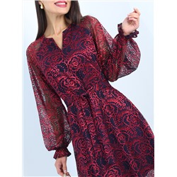 Платье из гипюра нарядное с поясом