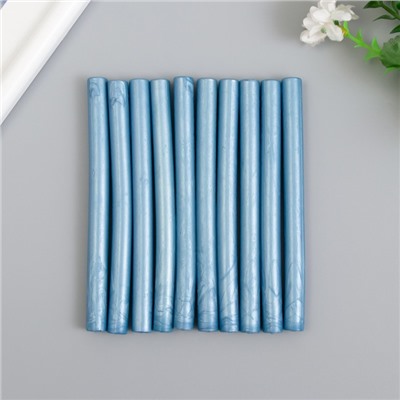 Сургуч для печати «Холодный голубой», набор 10 шт., 13.2×1.1 см