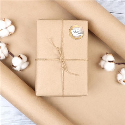 Бумага упаковочная крафт без печати, для обёртки и упаковки, 75 г/м²,0.7×20 м