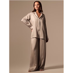 Пижама женская (рубашка, брюки) SL HOME Tensel Home, размер 48-50, серая