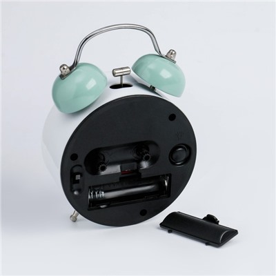 Часы - будильник детские «Единорог», дискретный ход, 9.5×14×5 см, белый