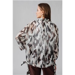 Блузка  4411/02/Молочный, черный