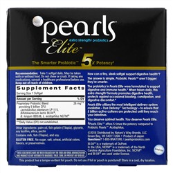Nature's Way, Pearls Elite, пробиотики с повышенной силой действия, 30 капсул для приема один раз в день