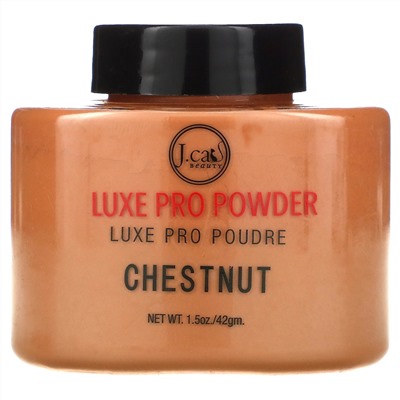 J.Cat Beauty, Luxe, профессиональная пудра для лица, оттенок LPP104 «Ореховый», 42 г